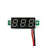 Цифровий вольтметр зелений міні 0.28'' діапазон вимірювання 2.5-30В, фото 6
