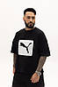 Футболка оверсайз Puma over size чорна, фото 10