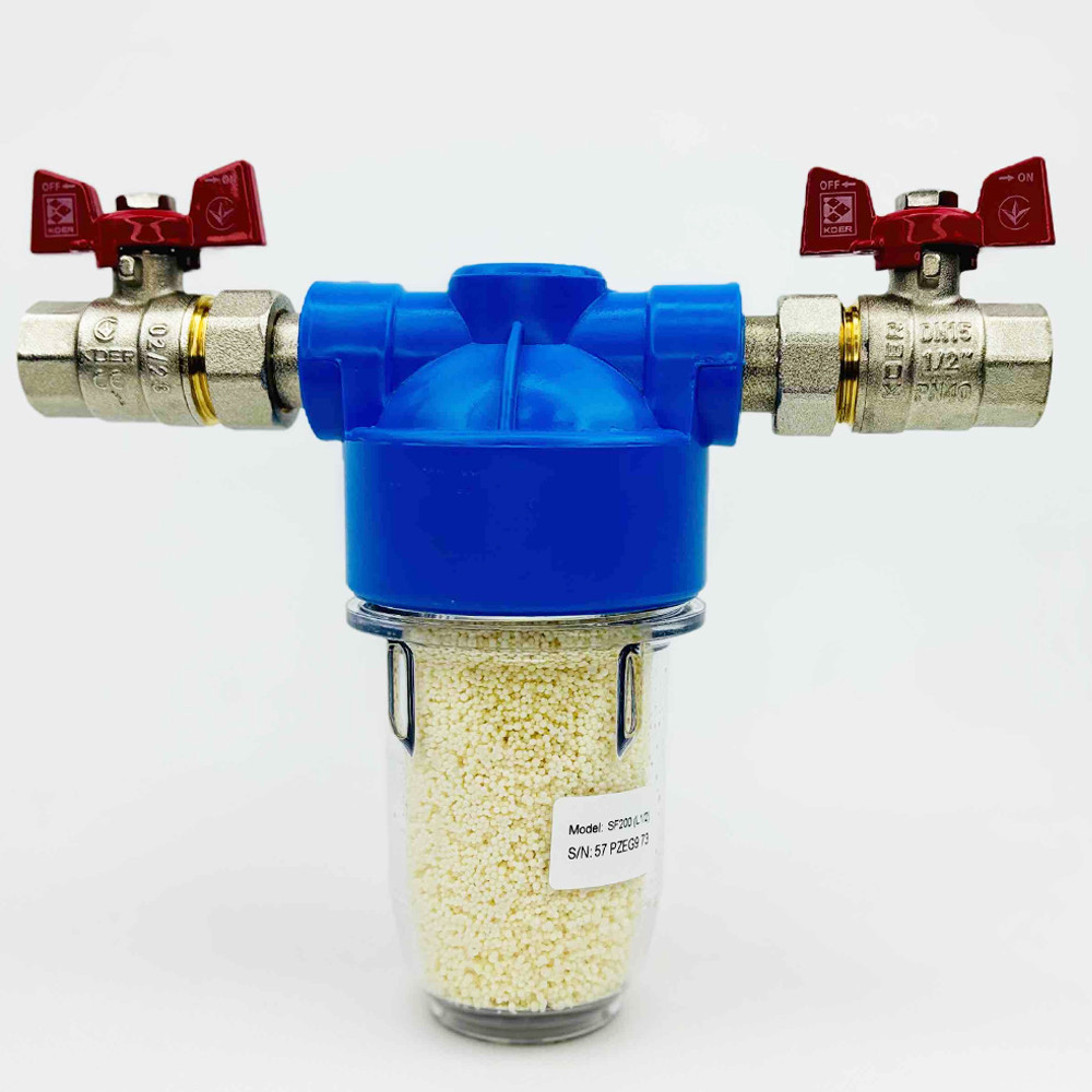 Фільтр від накипу SF Boiler Series 1/2" з кранами KVANT