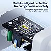 Зарядний пристрій Toocki мережевий 67W Multi-port GaN Charger 1xUSB 2xUSB Type-C White (P067AK11A2C0), фото 5
