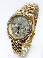 Годинник жіночий наручний Rolex (Ролекс), золото з білим циферблатом ( код: IBW902YO )