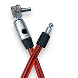 Замок велосипедний 0,6м під ключ червоний (товщина 11мм), фото 5