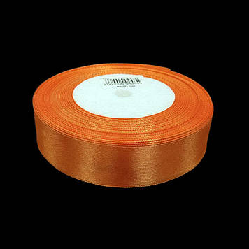 Стрічка атласна 26 мм, помаранчева, 23 м