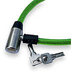 Замок велосипедний 0,6м під ключ салатовий, фото 3