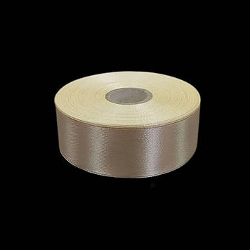 Стрічка атласна 25 мм, шампань, 23 м