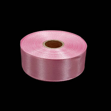Стрічка атласна 25 мм, рожевий перламутр, 23 м