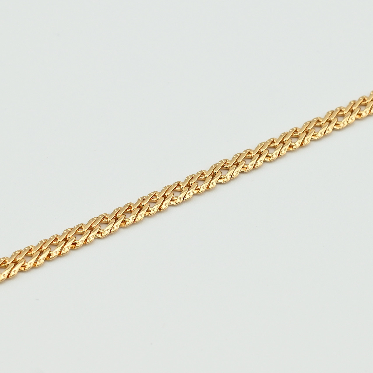 Браслет Ромбик з візерунком 44017 ширина 4 мм позолота 18К довжина 19, фото 1