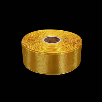 Стрічка атласна 25 мм, золота, 23 м