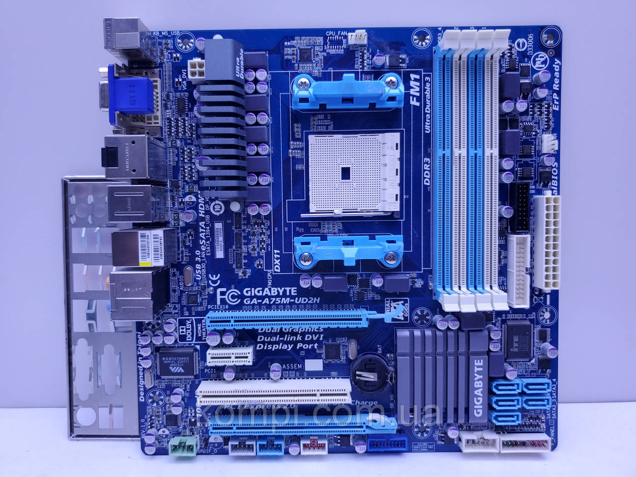 Материнська плата sFM1 GIGABYTE GA-A75M-UD2H (Socket FM1,DDR3,б/у)