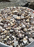 Камінь для клуб «Веселка» декоративна галька з каменю ліпарит (ціна за 1 кг від 1 тони), фото 2