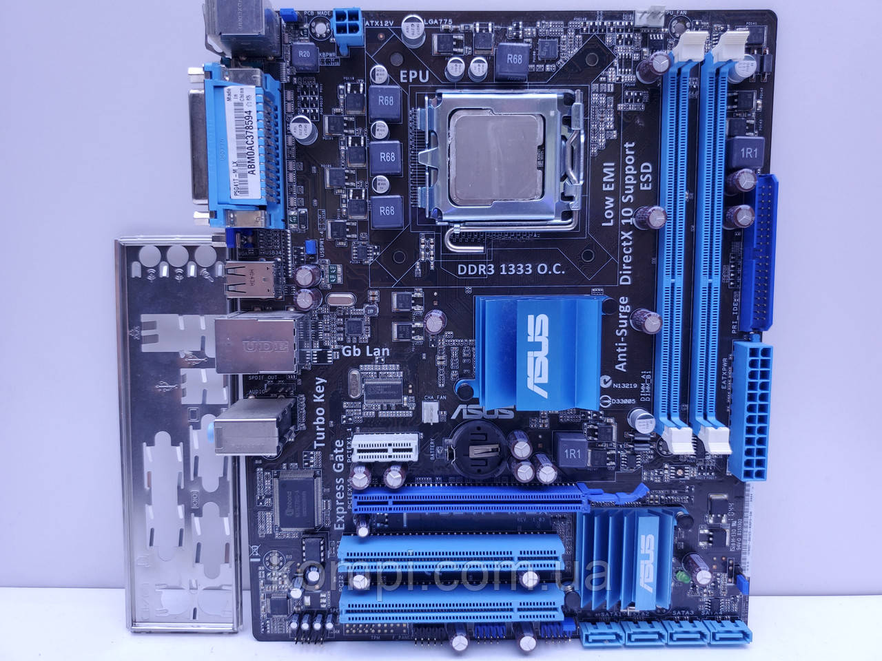 Материнська плата s775 ASUS P5G41T-M LX (Socket 775,DDR3,QUAD,б/у)