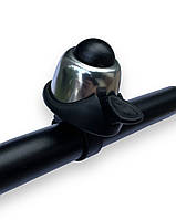 Велосипедний дзвінок з алюмінієвого сплаву чорний/хром