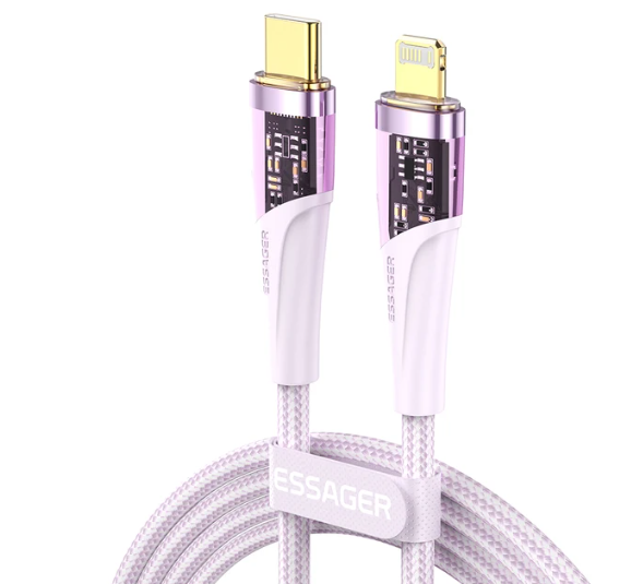 Кабель зарядный Essager Type-C Lightning 27 Вт Fast Charging Data Cable 1 м Purple (EXCTL-HPA05)