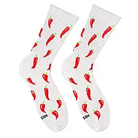 Шкарпетки NOSKAR Chili Pepper White 41-46