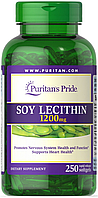 Соєвий лецитин Puritan's Pride Soy Lecithin 1200 mg 250 гел капсули