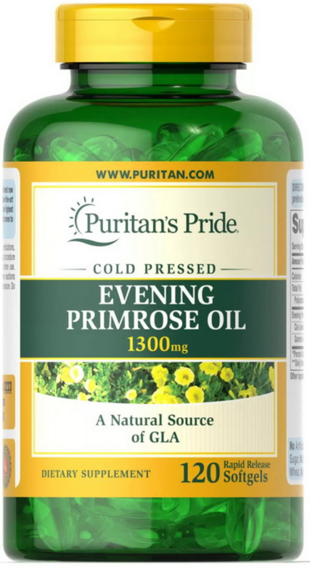 Масло примурли Puritan's Pride Evening Primrose Oil 1300 mg 120 капсули