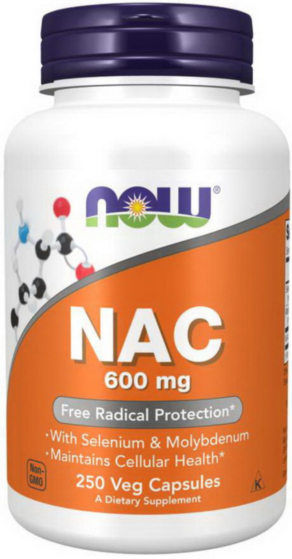 N-ацетилцистеїн Now Foods NAC 600 mg 250 капс