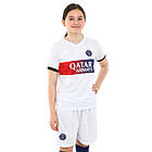 Форма футбольна дитяча із символікою футбольного клубу PSG 2024 SP-Planeta CO-6329 6-14 років білий, фото 2