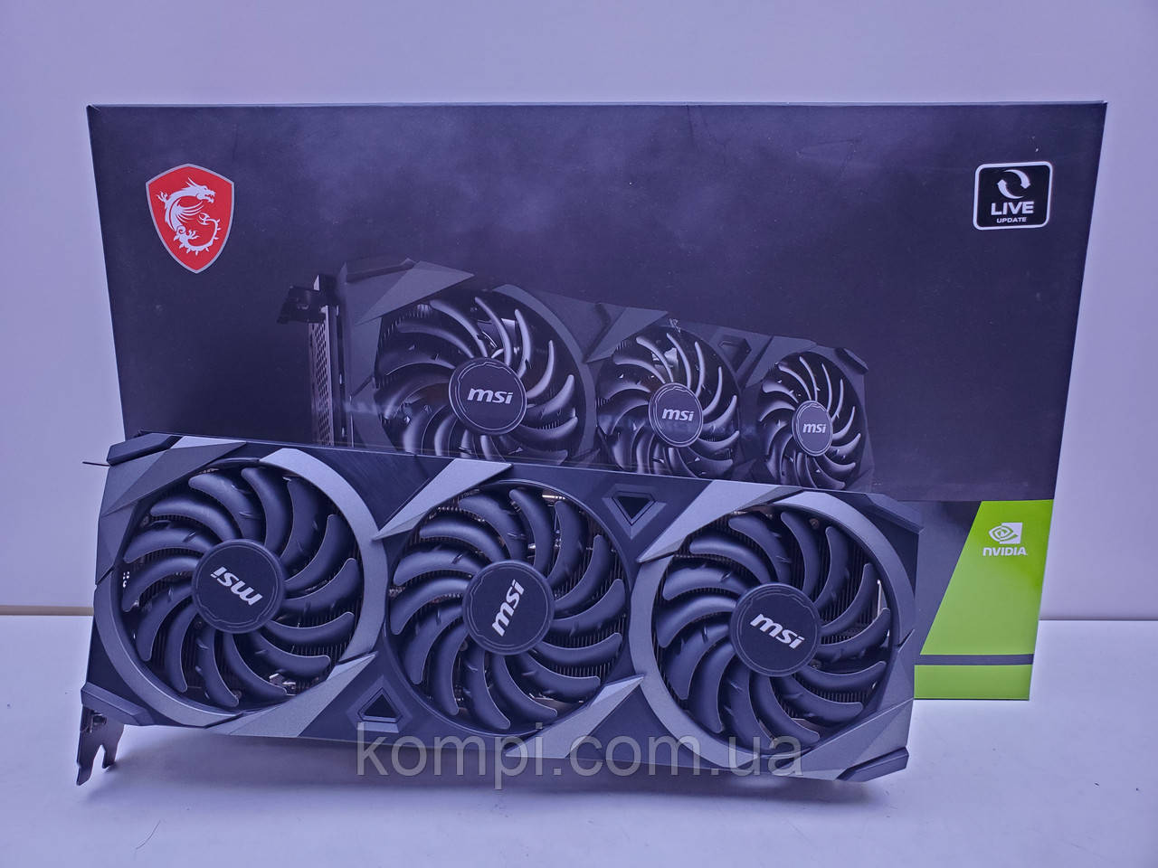 Відеокарта MSI GeForce RTX 3080 Ti VENTUS 3X OC 12GB (12GB, GDDR6, 384 BIT, PCI-E 4.0, Б/у), фото 1