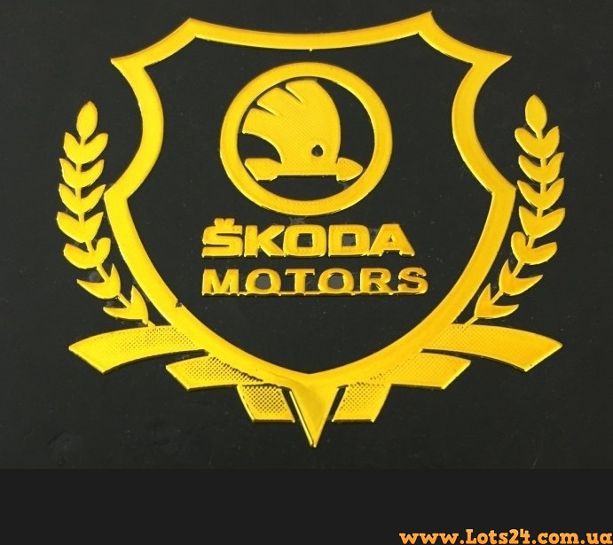 Авто значок SKODA Motors наклейка на машину авто наклейки значки марки машин на кузов бампер скло двері капот крила багажник