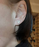 Срібні пусети Герб, фото 5