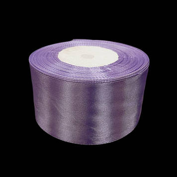 Стрічка атласна 50 мм, бузкова, 30 м
