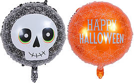 Фольгована кулька КНР 18"(45 см) Коло "Happy Halloween" Хелловін (дві різні сторони)