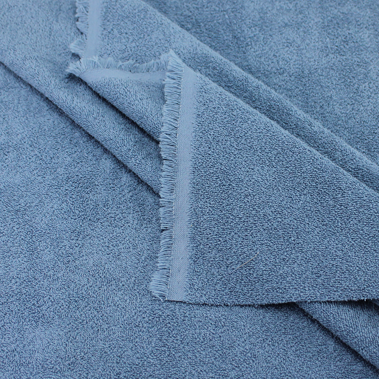 Двостороння махрова тканина, колір джинсовий № ММ-17, фото 1