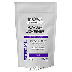 Освітлювальна пудра jNOWA Professional Power Lightener Blond Classic блакитна з антижовтим ефектом, 800 г