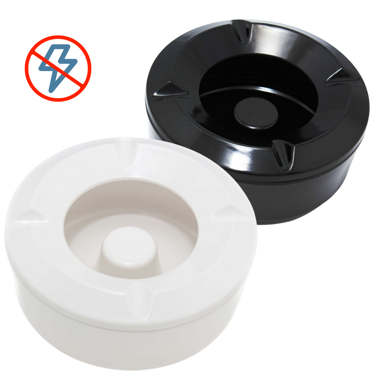 Попільничка вітрозахисна з кришкою One Chef 10.5*4.5 см біла з меламіну Попільничка вулична що закривається