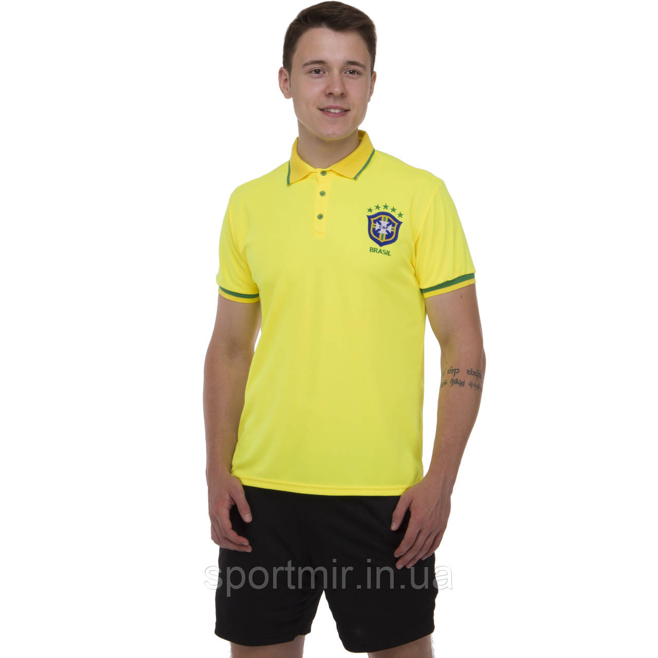 Футболка поло BRASIL SP-Sport CO-0774 S-2XL жовто-зелений, фото 1