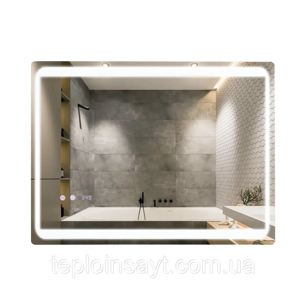 Qtap Mideya настінне дзеркало прямокутне з LED-підсвічуванням Touch 800х600