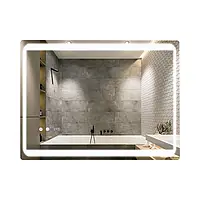 Qtap Mideya настінне дзеркало прямокутне з LED-підсвічуванням Touch 800х600