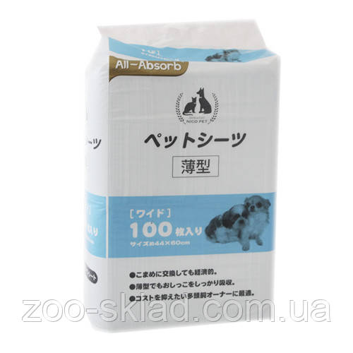 Пелюшки All Absorb БЕЙСИК ЯПОНСКІЙ СТИЛЬ 60х45см уп100штук (ціна за 1шт) 61037
