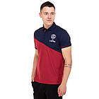 Футболка поло PARIS SP-Sport CO-0771 розмір S-2XL бордовий-синій, фото 2