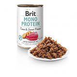 Brit Mono Protein Tuna & Sweet Potato консерва для собак, з тунцем і бататом 400г, фото 3