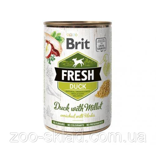 Brit Fresh Duck & Millet консерва для собак, з качкою та пшоном 400г