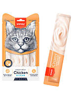 Wanpy Creamy Treat Chicken & Crab кремові ласощі для котів з куркою та крабом 1шт 14г
