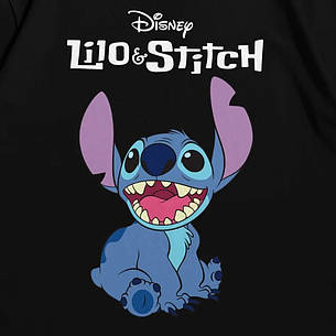 Футболка з принтом Ліло та Стіч L Чорний, фото 2