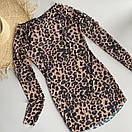 Леопардова пляжна сукня сітка, фото 6