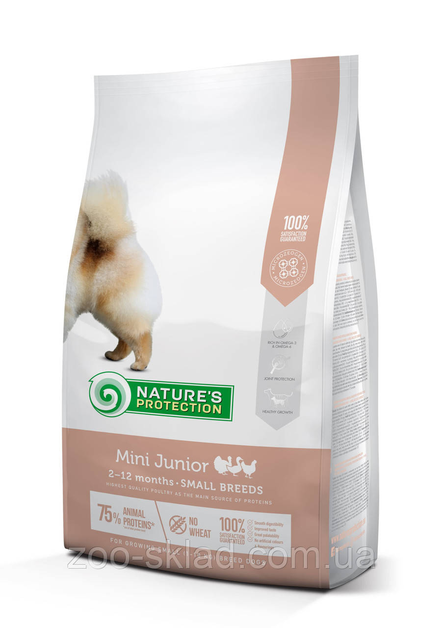Nature's Protection DOG Mini Junior Small breeds для цуценят малих порід 2кг NPS45724