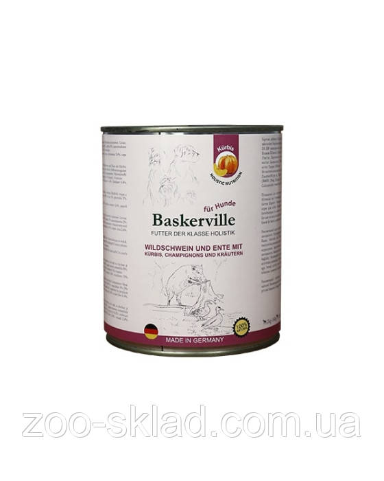 Baskerville консерва для собак, з кабаном та качкою 800г