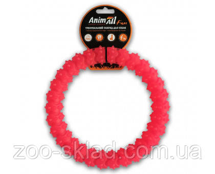 AnimAll Fun іграшка кільце з шипами коралове 20см 111653