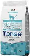 Monge CAT Monoprotein Sterilized Godfish сухий корм для стерилізованих котів з тріскою 1,5кг