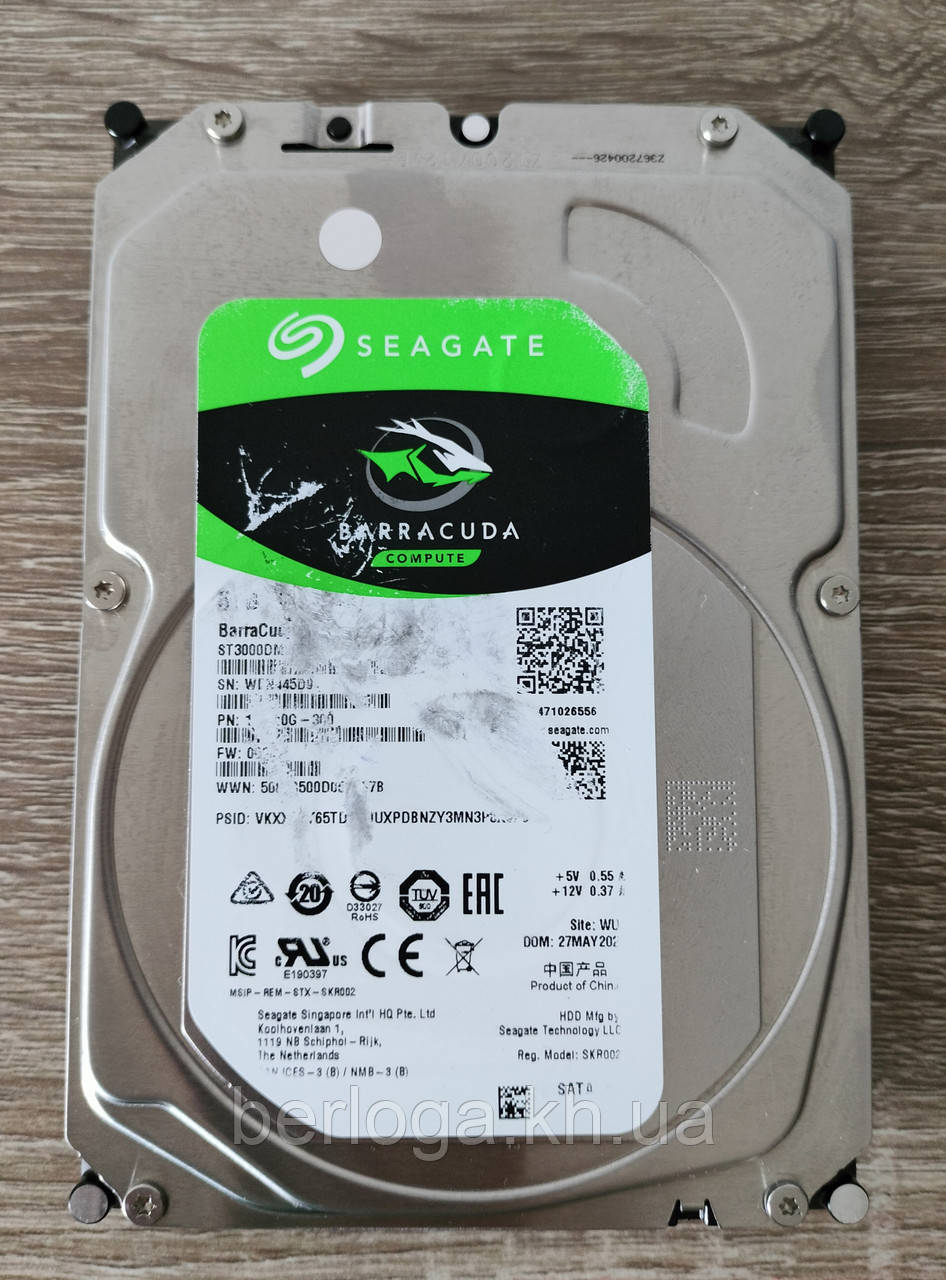 Жорсткий диск Seagate BarraCuda 3,5" (ST3000DM007) 3ТB
