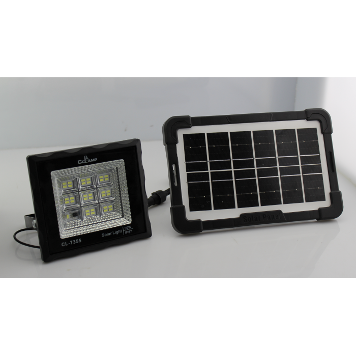 Ліхтар прожектор акумуляторний із сонячною панеллю CC Lamp CL 7355