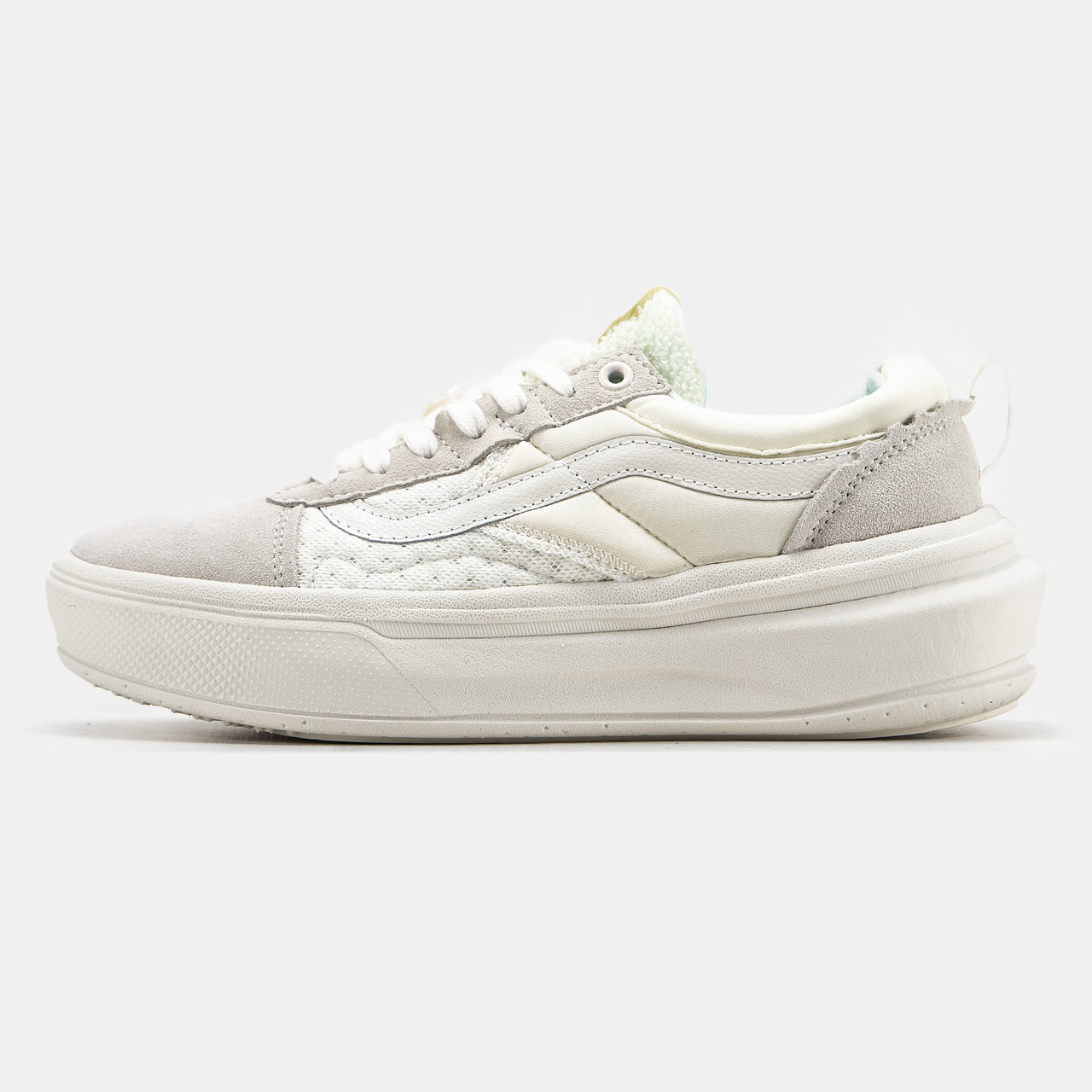 Жіночі Кеди Vans Old Skool Over Plus CC White Gray / Ванс Олд Скул Оверт Плюс СС