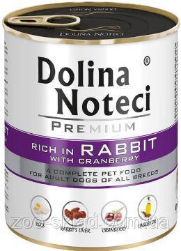 Dolina Noteci Premium DOG Can Rabbit вологий корм для собак з кроликом та журавлиною 800г 300052