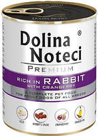 Dolina Noteci Premium DOG Can Rabbit вологий корм для собак з кроликом та журавлиною 400г 300793
