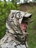 Куртка тактична Softshell утеплена Мультикам | Куртка військова Софтшелл (В), фото 4